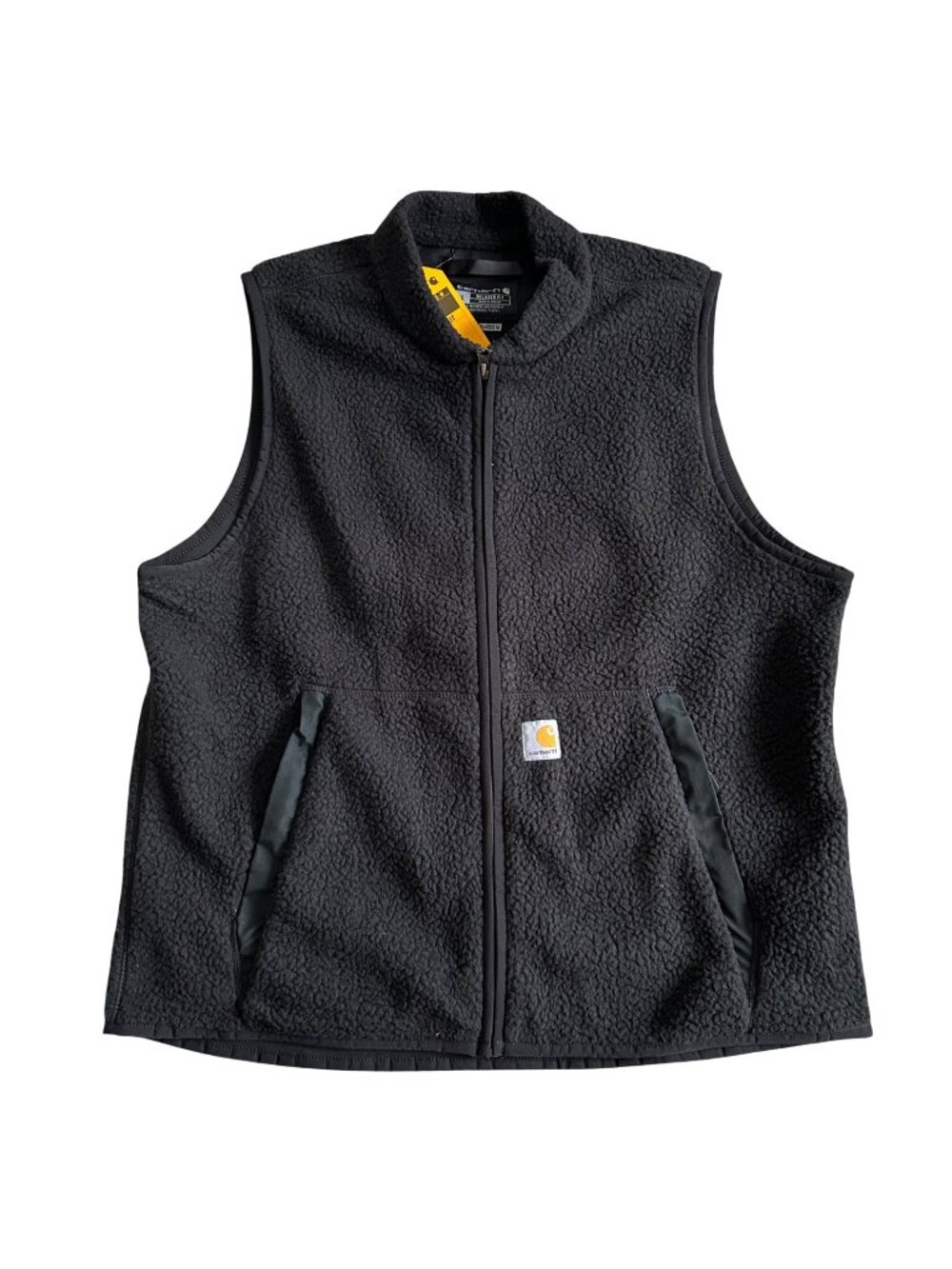 Carhartt Mens Sz Large Black Fleece Vest OV4995-M Relaxed Fit NWT